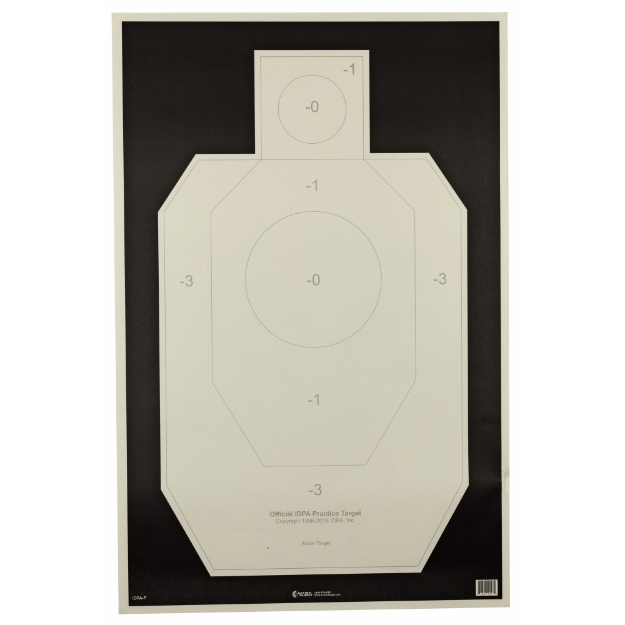 Picture of Action Target IDPA-P  Officially Licensed IDPA Practice Target  Black/White  23"x35"  100 Per Box IDPA-P-100