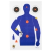 Picture of Action Target SSO-99  Sheriff's Office Sarasota Co. (FL) Modifies B21E Target With Vital Anatomy  Blue/Red/Gold/Black  23"x35"  100 Per Box SSO-99-100