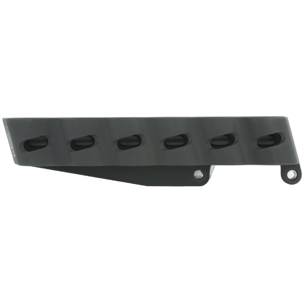 Picture of GG&G  Inc. Side Saddle  Fits Remington 870  1100  11-87 12 Gauge  Angle Facilitates Easy Bottom Loading of the Magazine Tube and Top Loading of the Chamber  Black GGG-1525