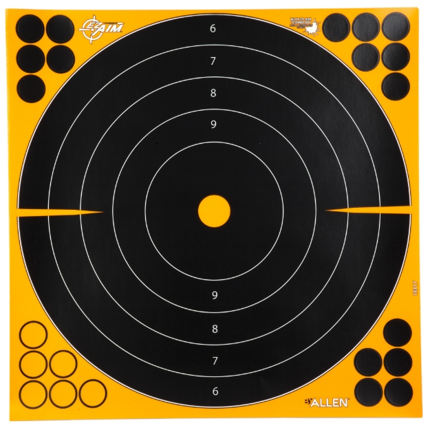 Picture of Allen EZ AIM Adhesive  Bullseye  12" Square  10 Pack  Black/Orange 1531710