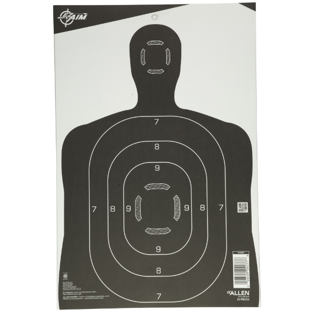 Picture of Allen EZ AIM Adhesive  Bullseye  12"x18" Square  25 Pack  Black/White 15447