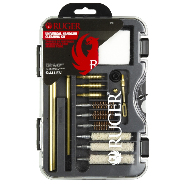 Picture of Allen Ruger Universal Handgun Cleaning Kit  18 Piece  380ACP to .45ACP  Molded Case 27836