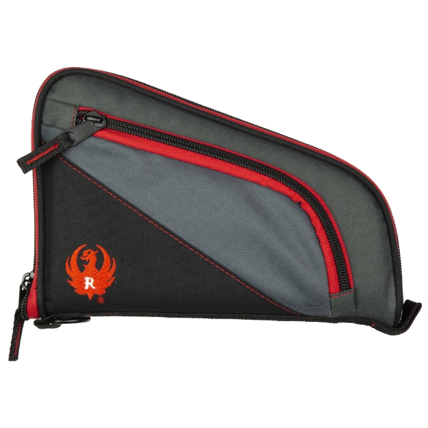 Picture of Allen Tuscan Ruger Branded  Pistol Case  10" Long  Nylon Construction  Matte Finish  Black and Gray with Red Accents 27401