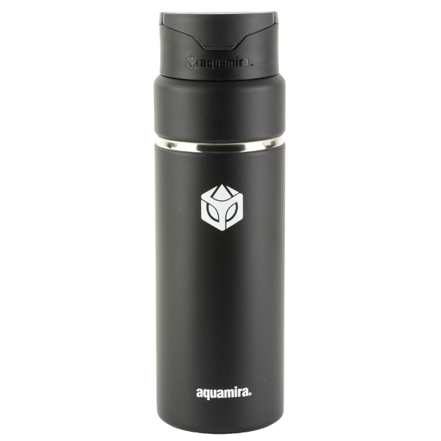 Picture of Aquamira Shift Bottle  Includes Everyday Filter  24oz  Stainless Steel Construction  Black 67601