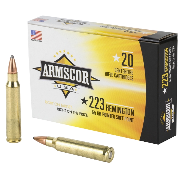 Picture of Armscor 223 Rem  55 Grain  Pointed Soft Point  20 Round Box AC223-2N