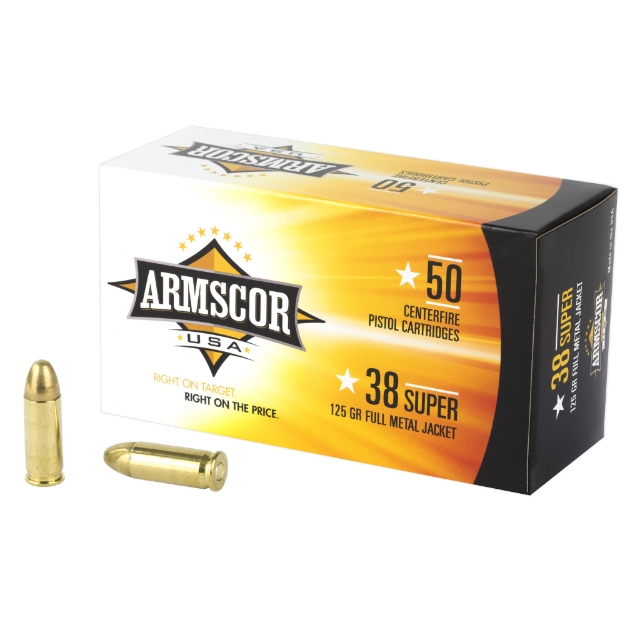 Picture of Armscor 38 Super  125 Grain  Full Metal Jacket  50 Round Box FAC38SUPER-1N