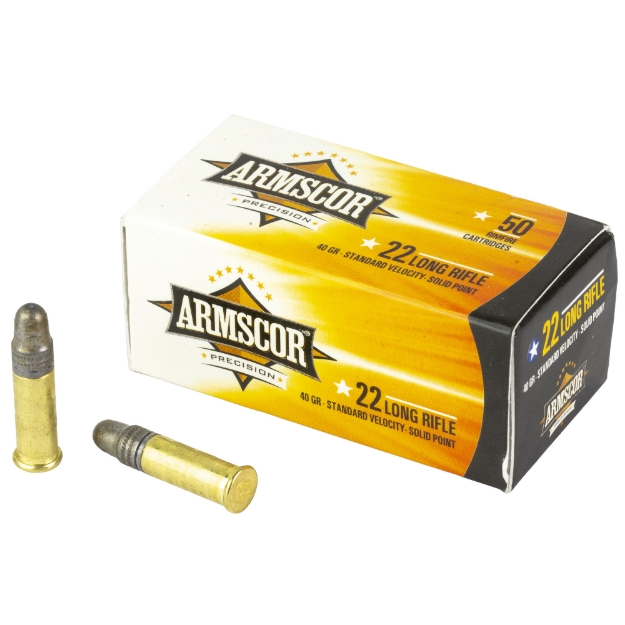 Picture of Armscor Ammo  22 LR  40Gr  Solid Point  Standard Velocity  50 Round Box 50012PH