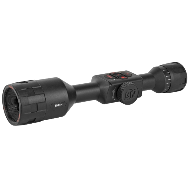 Picture of ATN THOR 4 384  Thermal Rifle Scope  2-8X25mm  30mm Main Body Tube  384x288 Sensor Resolution  7 Different Reticles with Red/Green/Blue/White/Black  Full HD Video Record  WiFi  GPS  Smooth Zoom and Smartphone With iOS or Android  Matte Finish  Black TIWST4382A