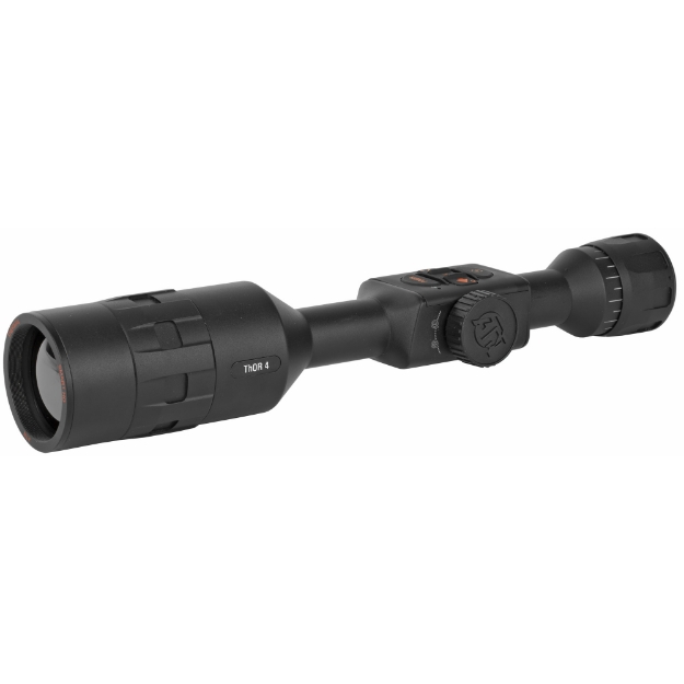 Picture of ATN THOR 4 384  Thermal Rifle Scope  7-28X75mm  30mm Main Body Tube  384x288 Sensor Resolution  7 Different Reticles In Red/Green/Blue/White/Black  Full HD Video Record  WiFi  GPS  Smooth Zoom and Smartphone With iOS or Android  Matte Finish  Black TIWST4387A