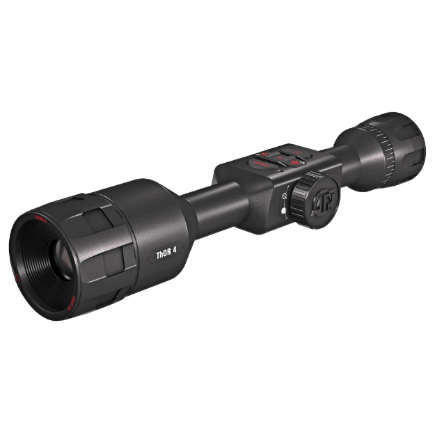 Picture of ATN THOR 4 640  Thermal Rifle Scope  1.5-15X25mm  30mm Main Body Tube  640x480 Sensor Resolution  7 Different Reticles In Red/Green/Blue/White/Black  Full HD Video Record  WiFi  GPS  Smooth Zoom and Smartphone With iOS or Android  Matte Finish  Black TIWST4642A