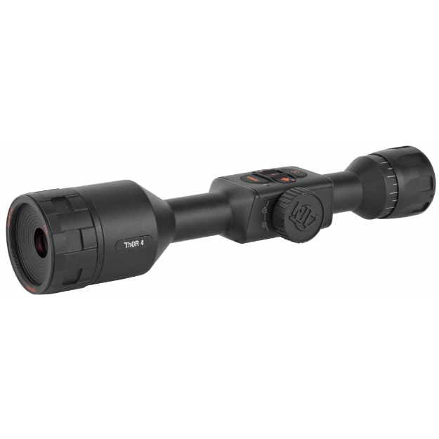 Picture of ATN THOR 4 640  Thermal Rifle Scope  1-10X19mm  30mm Main Body Tube  640x480 Sensor Resolution  7 Different Reticles In Red/Green/Blue/White/Black  Full HD Video Record  WiFi  GPS  Smooth Zoom and Smartphone With iOS or Android  Matte Finish  Black TIWST4641A