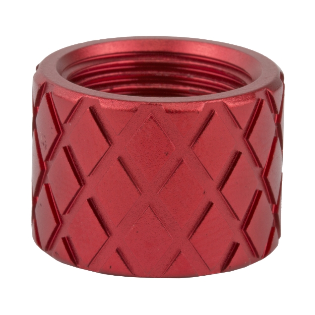 Picture of Backup Tactical Hash Marks  Pistol Thread Protector  Red Finish  1/2 x 28 RH HASH-RED