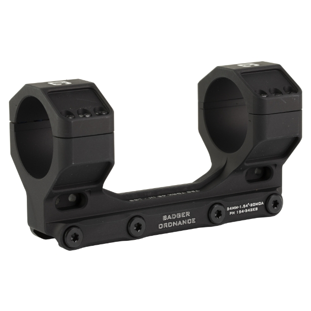 Picture of Badger Ordnance Condition One Max  Mount  34mm  1.54" Height  20 MOA  Fits Picatinny  Anodized Finish  Black 154-342KB