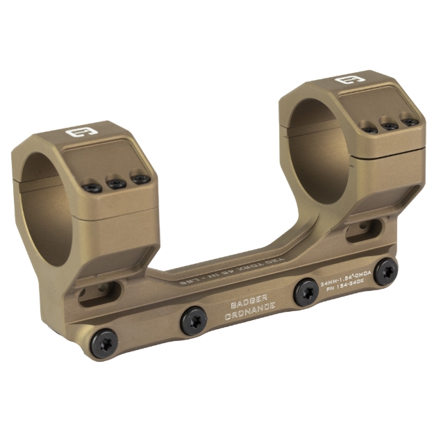 Picture of Badger Ordnance Condition One Max  Mount  34mm  1.54" Height  Fits Picatinny  Anodized Finish  Tan 154-340K