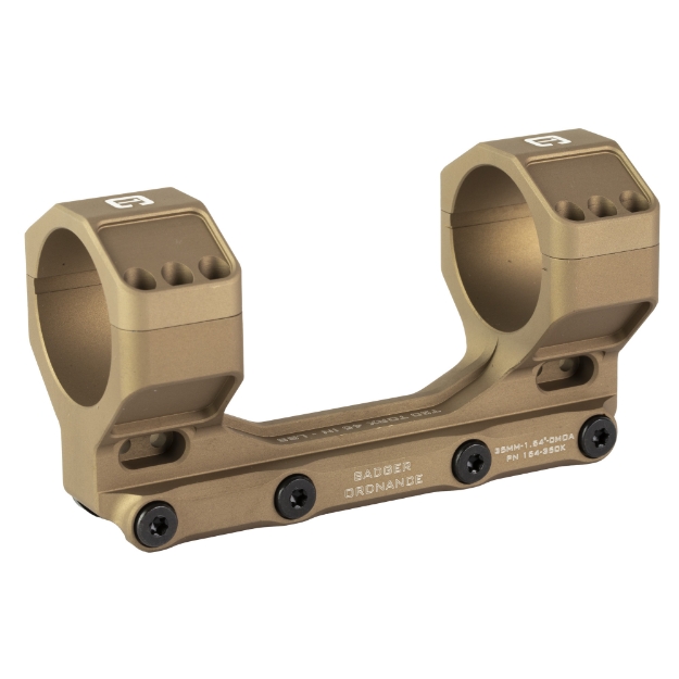 Picture of Badger Ordnance Condition One Max  Mount  35mm  1.54" Height  Fits Picatinny  Anodized Finish  Tan 154-350K