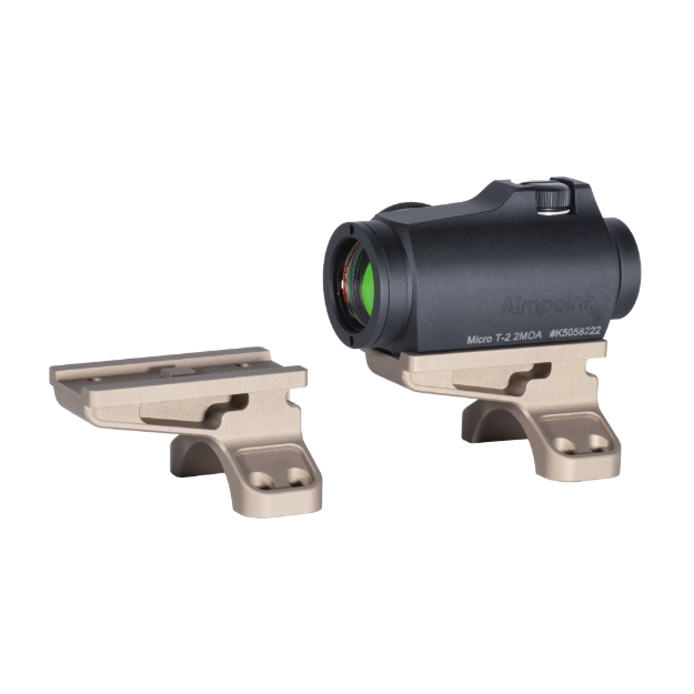 Picture of Badger Ordnance Condition One Micro Sight Mount  Allows for Mount ing the Aimpoint T-2 Footprint at 12 O'Clock on Optic  Compatible with 30mm C1 Mount  Anodized Finish  Tan 700-110
