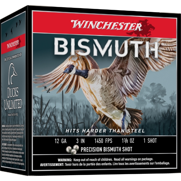 Picture of Winchester Ammunition Bismuth  12 Gauge 3"  #1  1 3/8 oz  Shotshell  25 Round Box SWB1231