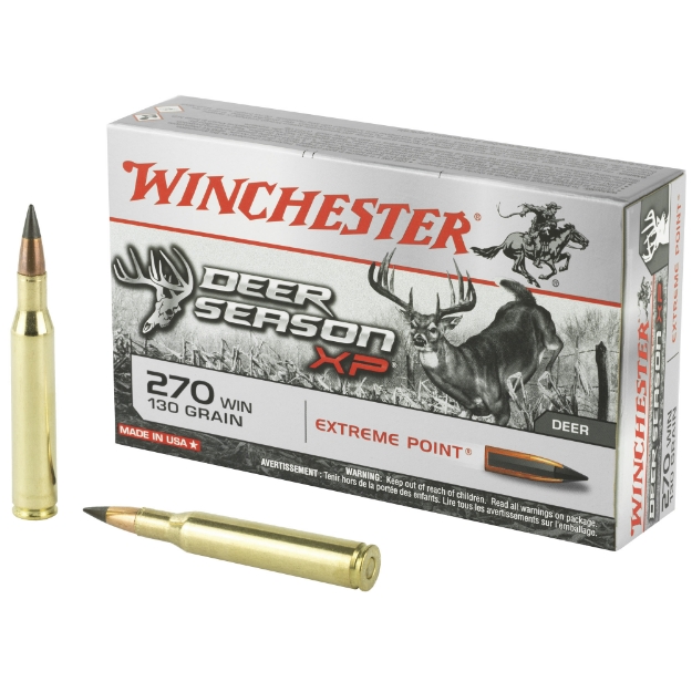 Picture of Winchester Ammunition Deer Season  270 Win  130 Grain  Extreme Point Polymer Tip  20 Round Box X270DS