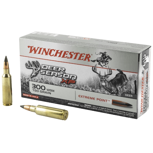 Picture of Winchester Ammunition Deer Season  300 WSM  150 Grain  Extreme Point Polymer Tip  20 Round Box X300SDS