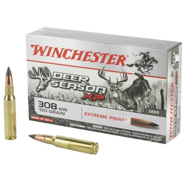 Picture of Winchester Ammunition Deer Season  308 Win  150 Grain  Extreme Point Polymer Tip  20 Round Box X308DS