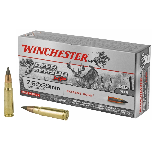 Picture of Winchester Ammunition Deer Season  762X39  123 Grain  Poly Tip  20 Round Box X76239DS