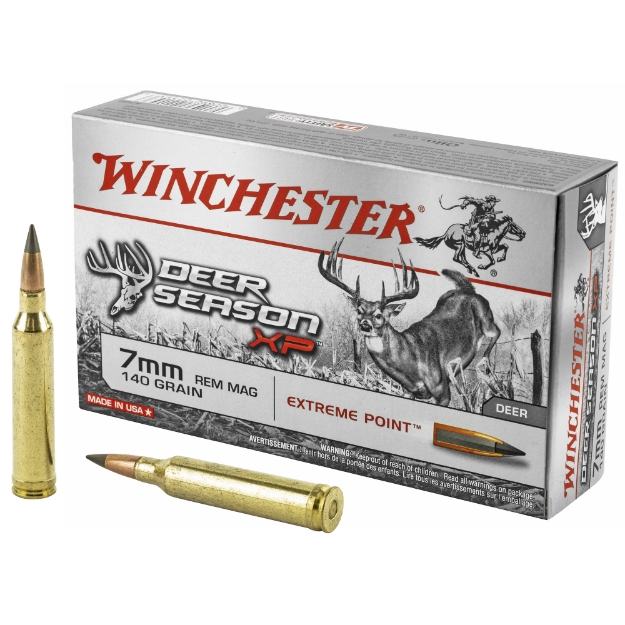 Picture of Winchester Ammunition Deer Season  7MM Rem  140 Grain  Extreme Point Polymer Tip  20 Round Box X7DS