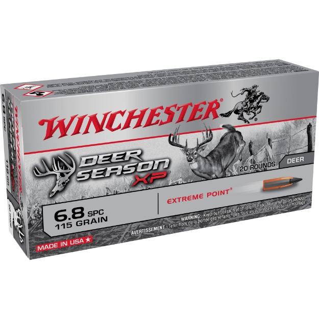 Picture of Winchester Ammunition Deer Season XP  6.8 SPC  115 Grain  Polymer Tip  20 Round Box X68SPCDS