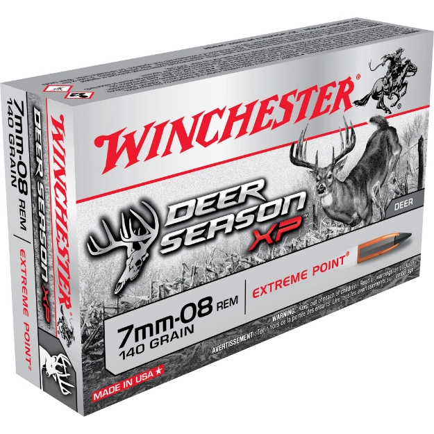 Picture of Winchester Ammunition Deer Season XP  7MM-08  140 Grain  Extreme Point Polymer Tip  20 Round Box X708DS