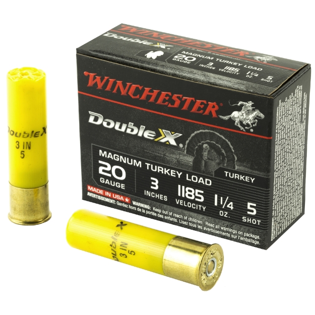 Picture of Winchester Ammunition Double X Magnum Turkey  20 Gauge  3"  #5  1.25oz.  Shotshell  10 Round Box X203XCT5