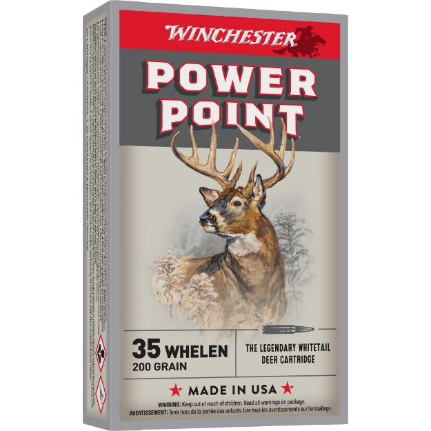 Picture of Winchester Ammunition POWER-POINT  35 Whelen  200 Grain  Power Point Bullet  20 Round Box X35W