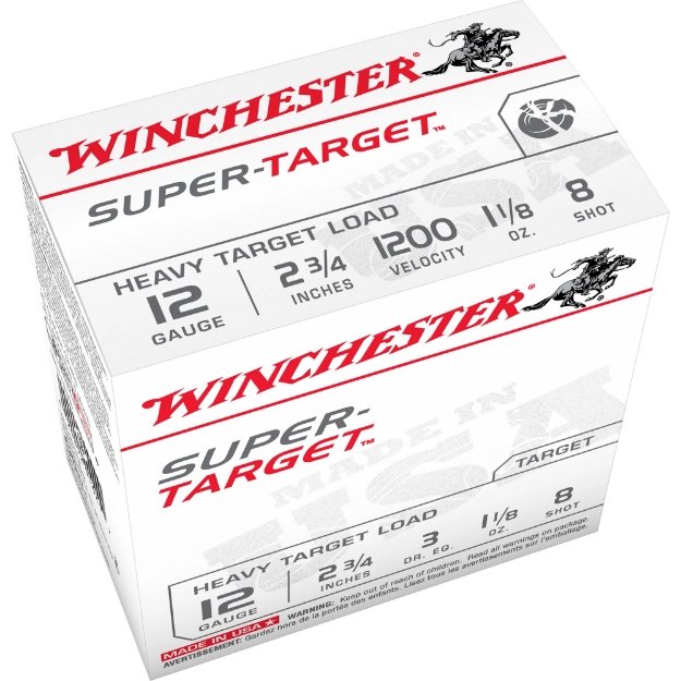 Picture of Winchester Ammunition Shotshell  12 Gauge 2.75"  #8 1 1/8oz  25 Round Box TRGT12M8