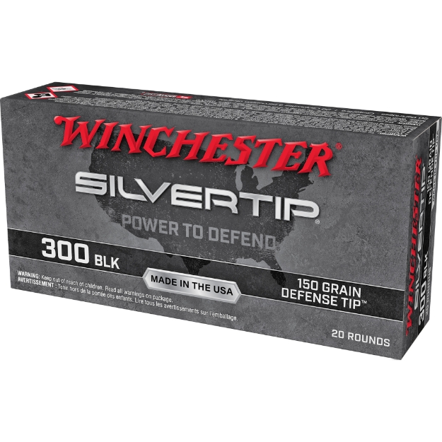 Picture of Winchester Ammunition Silvertip  300 Blackout  150 Grain  Polymer Tip  20 Round Box W300ST