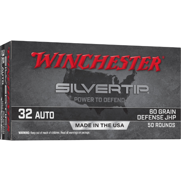 Picture of Winchester Ammunition SILVERTIP  32 Auto  60 Grain  Jacketed Hollow Point  50 Round Box W32AST