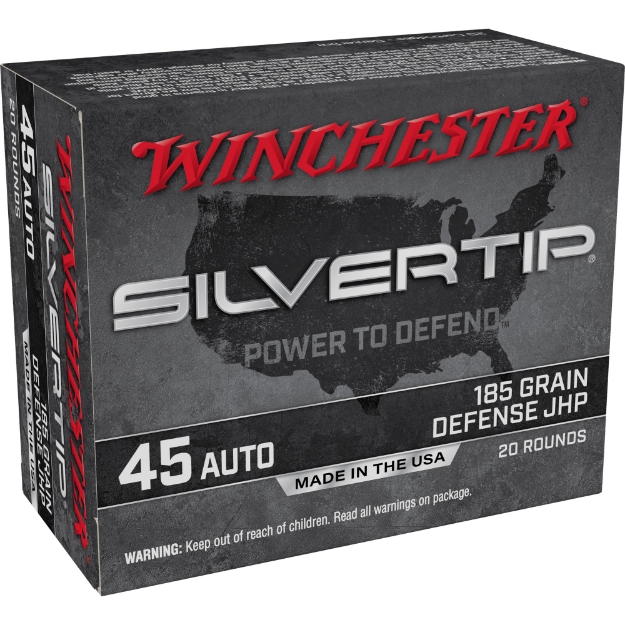 Picture of Winchester Ammunition Silvertip  45 ACP  185 Grain  Hollow Point  20 Rounds W45AST