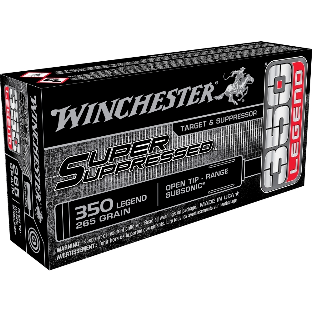 Picture of Winchester Ammunition Super Suppressed  350 Legend  260 Grain  Open Tip  20 Rounds SUP350