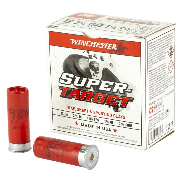 Picture of Winchester Ammunition Super Target  12 Gauge 2.75"  #7.5  1 1/8 oz  25 Round Box TRGT127