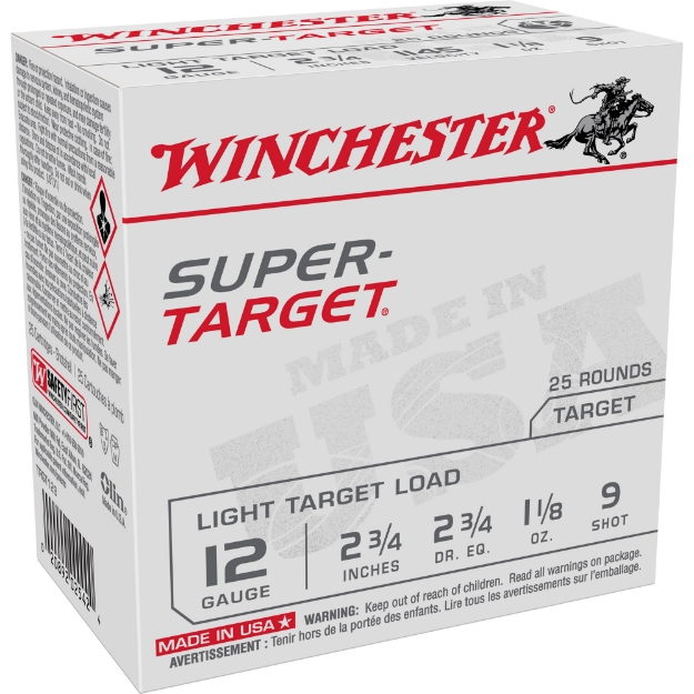 Picture of Winchester Ammunition Super Target  12 Gauge 2.75"  #9  1 1/8 oz  25 Round Box TRGT129