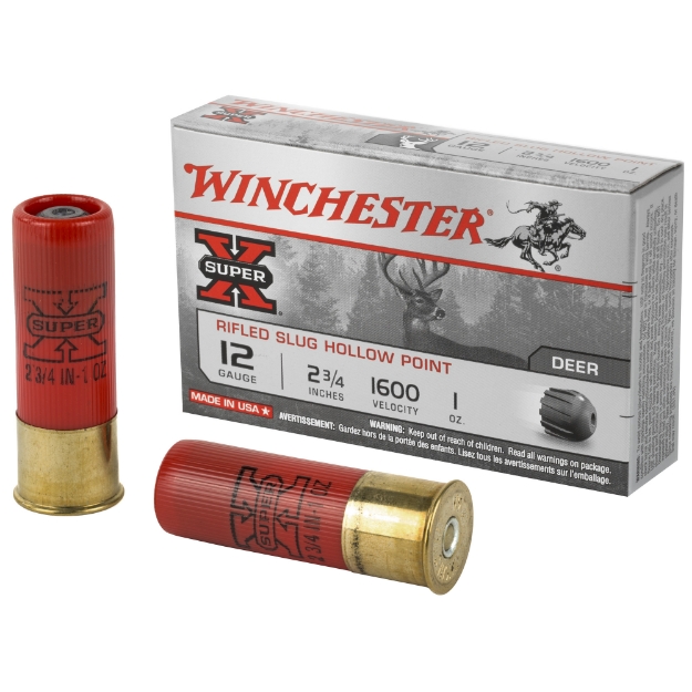 Picture of Winchester Ammunition Super-X  12 Gauge  2.75"  1oz.  Slug  5 Round Box X12RS15