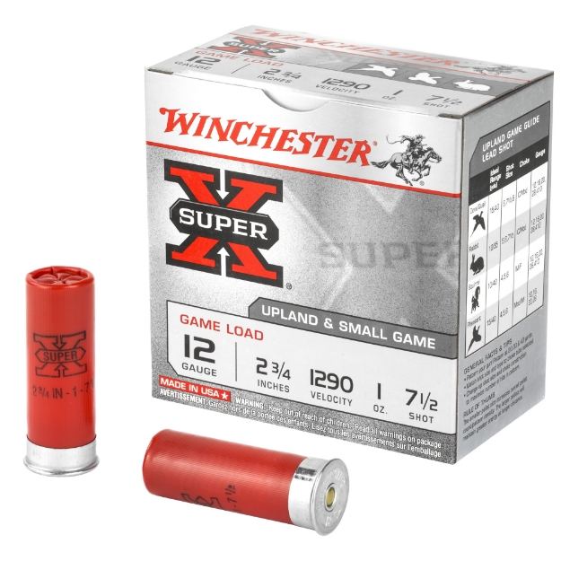 Picture of Winchester Ammunition Super-X  12 Gauge  2.75"  Game Load  #7.5  1 oz.  Shotshell  25 Round Box XU127