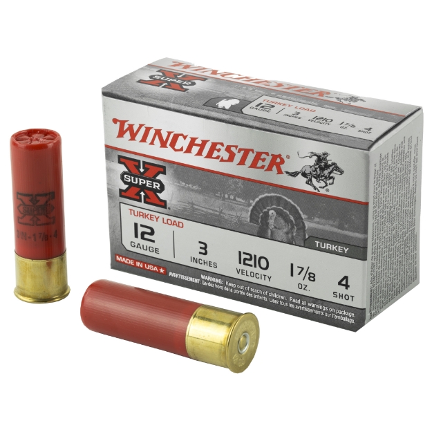 Picture of Winchester Ammunition Super-X  12 Gauge  3"  #4  1.875 oz.  Shotshell  10 Round Box X123MT4