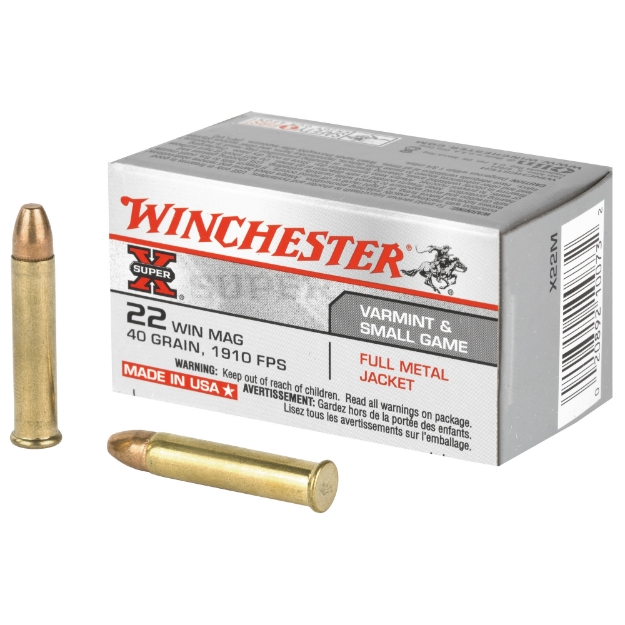 Picture of Winchester Ammunition Super-X  22 WMR  40 Grain  Full Metal Jacket  50 Round Box X22M