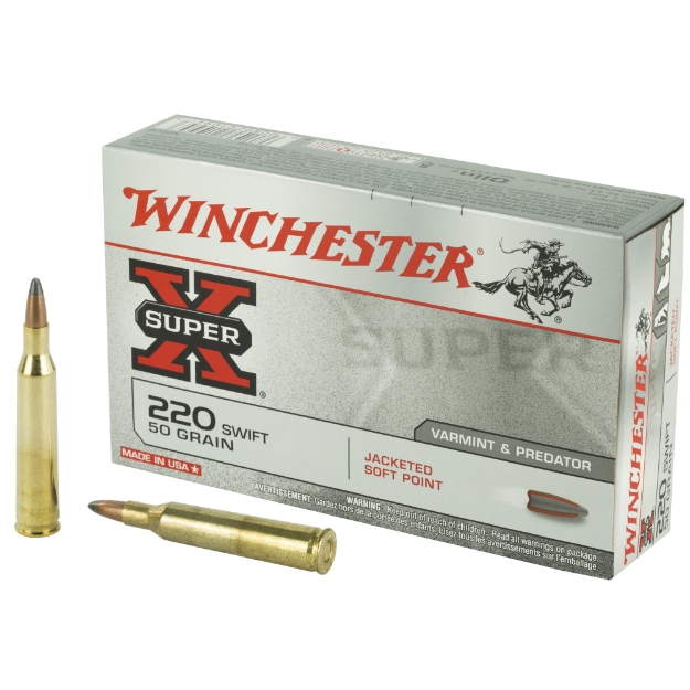 Picture of Winchester Ammunition Super-X  220 Swift  50 Grain  Pointed Soft Point  20 Round Box X220S