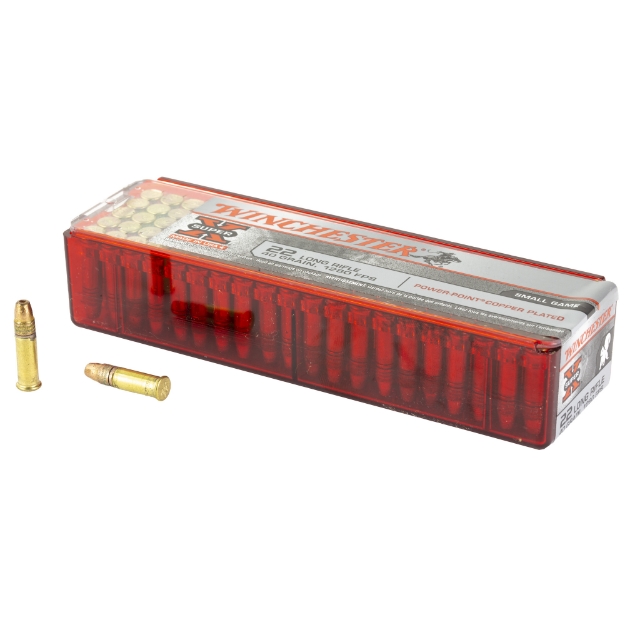 Picture of Winchester Ammunition Super-X  22LR  40 Grain  Power Point Round Nose  Copper Plated  100 Round Box X22LRPP1