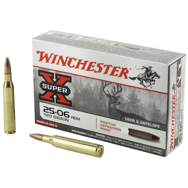 Picture of Winchester Ammunition Super-X  25-06REM  120 Grain  Positive Expanding Point  20 Round Box X25062