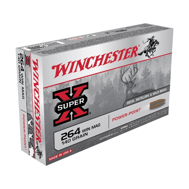 Picture of Winchester Ammunition Super-X  264WIN  140 Grain  Power Point  20 Round Box X2642