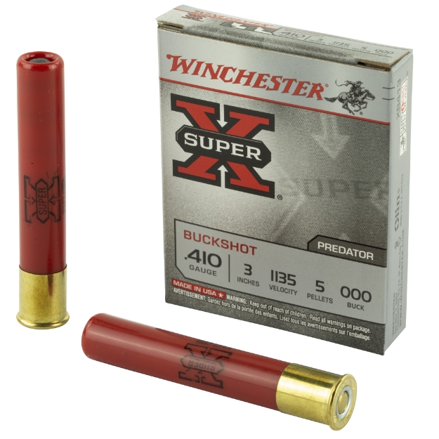 Picture of Winchester Ammunition Super-X  410 Gauge  3"  000 Buckshot  5 Pellets 5 Round Box XB413