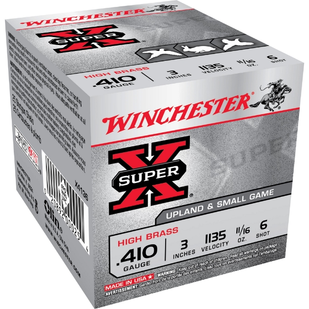 Picture of Winchester Ammunition Super-X Upland  410 Gauge 3"  #6  11/16 oz.  25 Round Box X4136