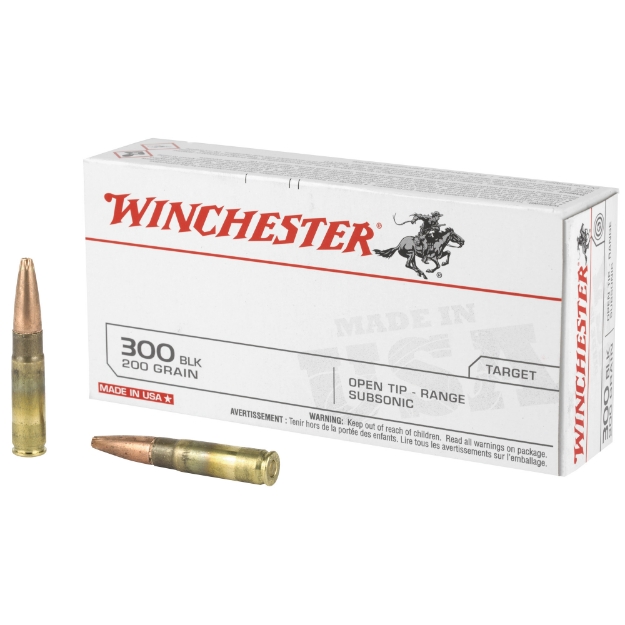 Picture of Winchester Ammunition USA  300 Blackout  200 Grain  Open Tip  Subsonic  20 Round Box USA300BLKX