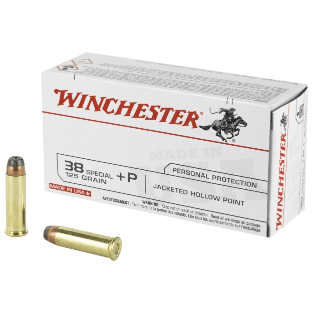 Picture of Winchester Ammunition USA  38 Special  125 Grain  Jacketed Hollow Point  +P  50 Round Box USA38JHP