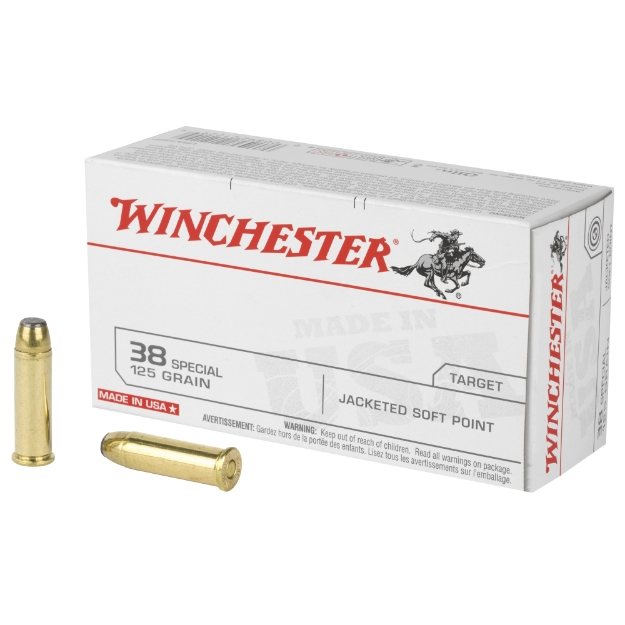 Picture of Winchester Ammunition USA  38 Special  125 Grain  Jacketed Soft Point  50 Round Box USA38SP